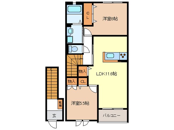 リベルテ南浦の物件間取画像